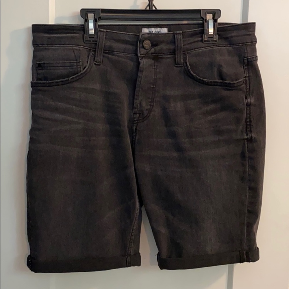ASOS black denim shorts, W30!
